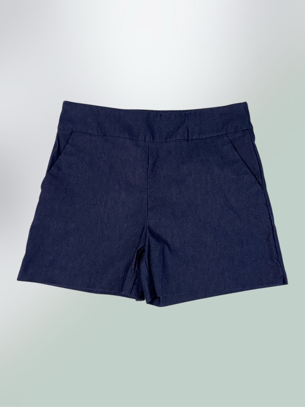 Time and Tru High Waist Pull-On Tailored Millenium Shorts in Navy